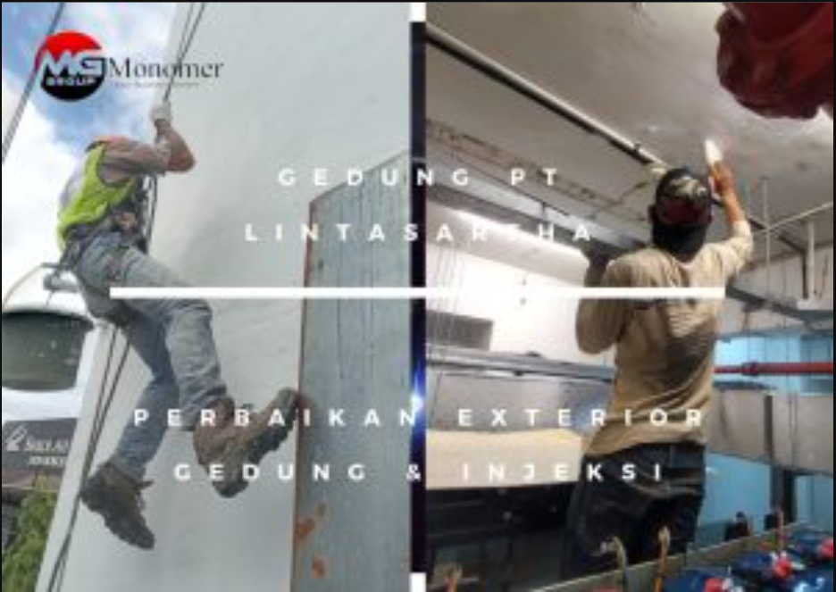 Gedung PT. Lintasartha Perbaikan Exterior Gedung & Injeksi Epoxy
