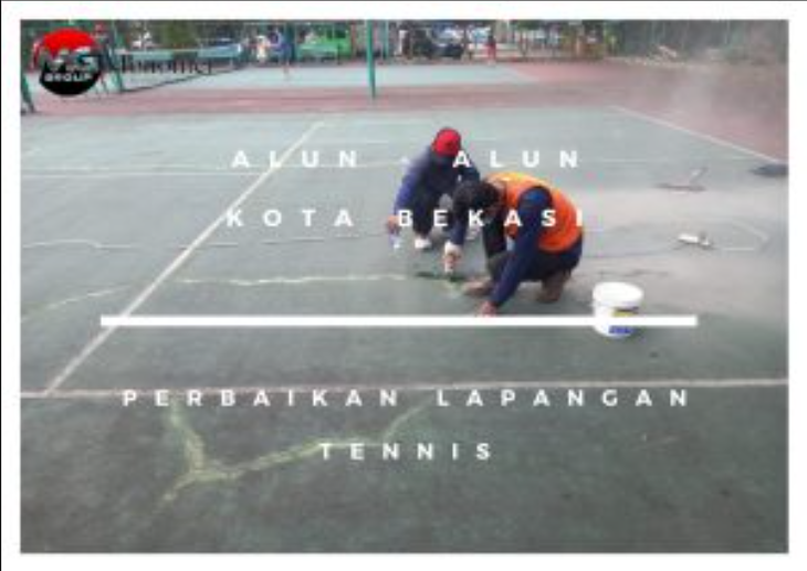 alun-alun kota bekasi perbaikan lapangan tenis