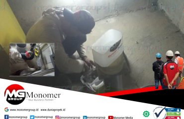 Injeksi PU Area Pit Lift di Graha Rido Agung Mitra