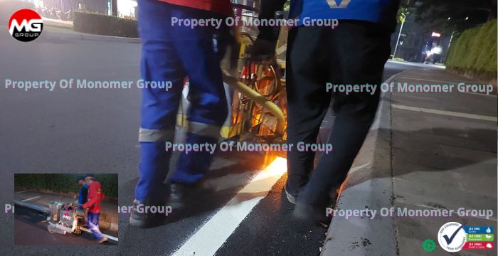 Aplikasi Marka Jalan Raya Profesional & Sesuai Standar Nasional